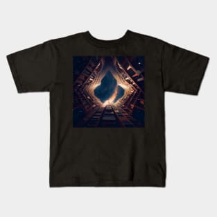 Cosmic Stairway to Adventure Kids T-Shirt